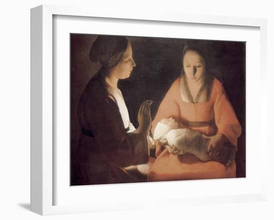 The Newborn Baby-Georges de La Tour-Framed Art Print