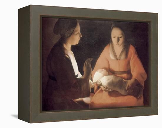 The Newborn Baby-Georges de La Tour-Framed Stretched Canvas