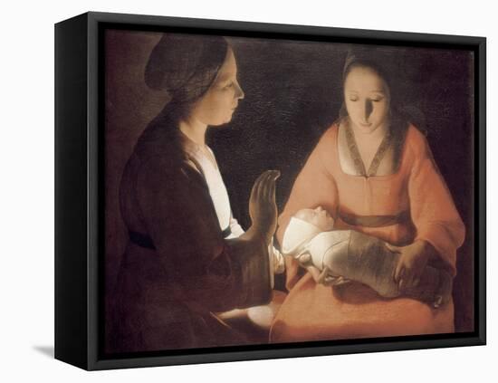 The Newborn Baby-Georges de La Tour-Framed Stretched Canvas