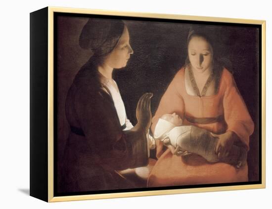 The Newborn Baby-Georges de La Tour-Framed Stretched Canvas