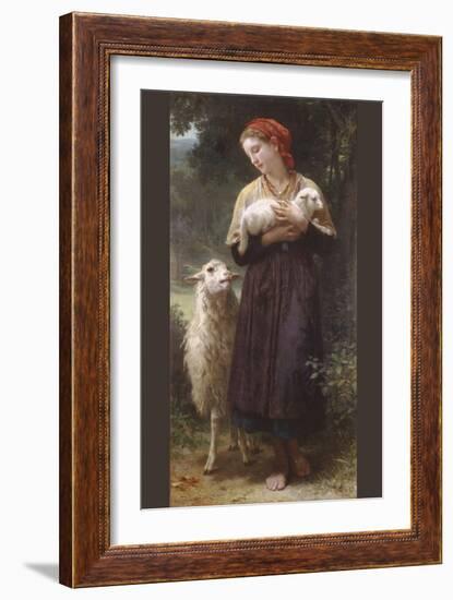 The Newborn Lamb-William Adolphe Bouguereau-Framed Premium Giclee Print