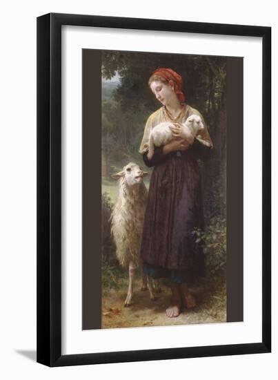 The Newborn Lamb-William Adolphe Bouguereau-Framed Premium Giclee Print