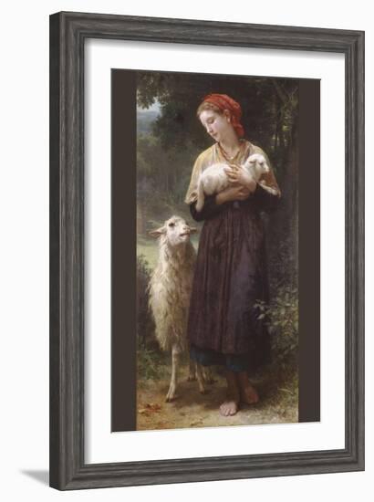 The Newborn Lamb-William Adolphe Bouguereau-Framed Art Print