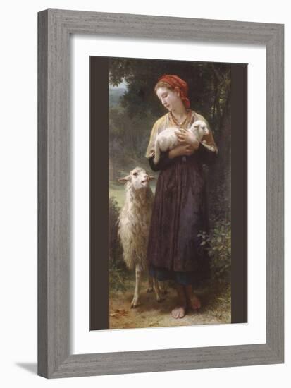 The Newborn Lamb-William Adolphe Bouguereau-Framed Art Print