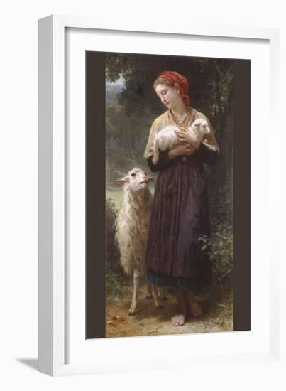 The Newborn Lamb-William Adolphe Bouguereau-Framed Art Print