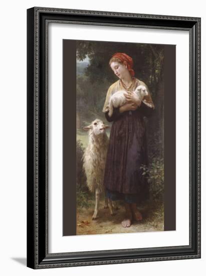 The Newborn Lamb-William Adolphe Bouguereau-Framed Art Print