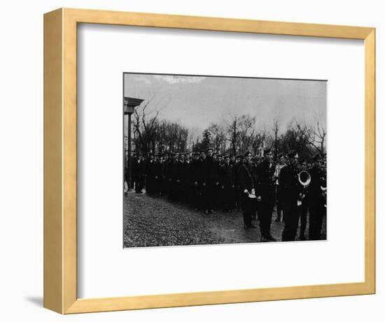 'The Newfoundland Naval Reserve parading before the Governor at St. John's', c1902-Unknown-Framed Photographic Print