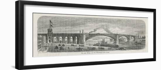 The Newly-Built Eads Bridge Over the Mississippi at St. Louis Missouri-G.a. Avery-Framed Photographic Print