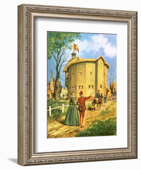 The Newly Built Globe Theatre-Peter Jackson-Framed Giclee Print