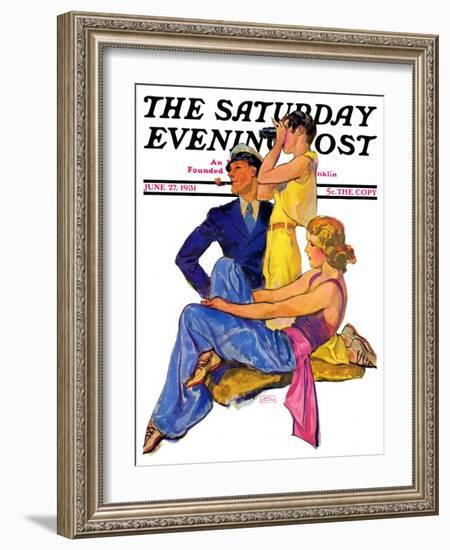 "The Newport Set," Saturday Evening Post Cover, June 27, 1931-John LaGatta-Framed Giclee Print