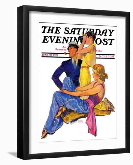 "The Newport Set," Saturday Evening Post Cover, June 27, 1931-John LaGatta-Framed Giclee Print