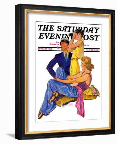 "The Newport Set," Saturday Evening Post Cover, June 27, 1931-John LaGatta-Framed Giclee Print