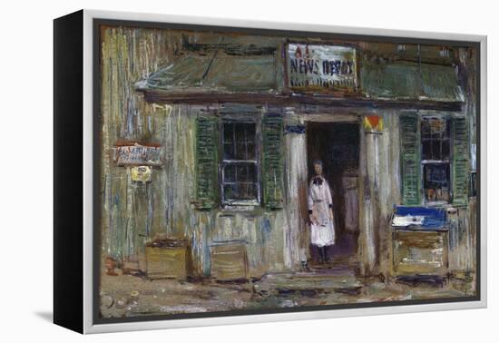 The News Depot, Cos Cob, Connecticut, 1912-Childe Hassam-Framed Premier Image Canvas