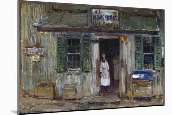 The News Depot, Cos Cob, Connecticut, 1912-Childe Hassam-Mounted Giclee Print
