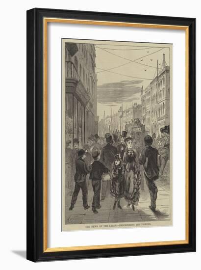 The News of the Leger, Despatching the Pigeons-null-Framed Giclee Print