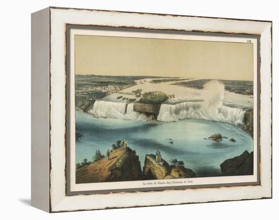 The Niagara Falls Between Canada and the United States, The American Fall-Ferdinand Von Hochstetter-Framed Stretched Canvas
