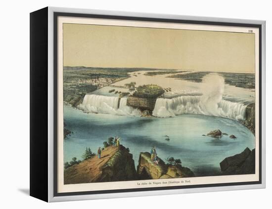 The Niagara Falls Between Canada and the United States, The American Fall-Ferdinand Von Hochstetter-Framed Stretched Canvas