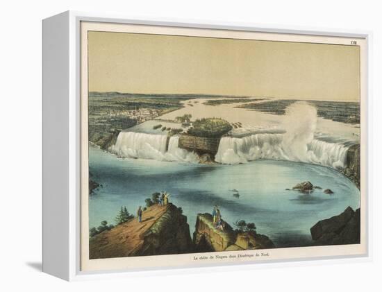 The Niagara Falls Between Canada and the United States, The American Fall-Ferdinand Von Hochstetter-Framed Stretched Canvas