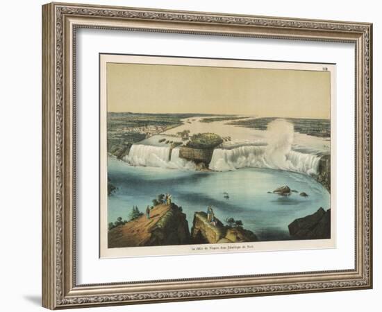 The Niagara Falls Between Canada and the United States, The American Fall-Ferdinand Von Hochstetter-Framed Art Print