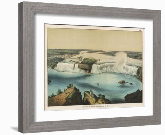 The Niagara Falls Between Canada and the United States, The American Fall-Ferdinand Von Hochstetter-Framed Art Print