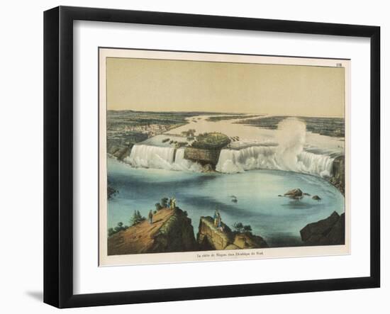 The Niagara Falls Between Canada and the United States, The American Fall-Ferdinand Von Hochstetter-Framed Art Print