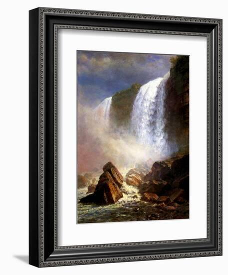 The Niagara Falls-Albert Bierstadt-Framed Giclee Print