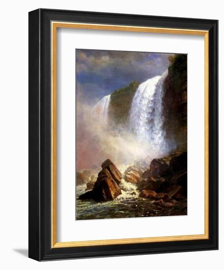 The Niagara Falls-Albert Bierstadt-Framed Giclee Print