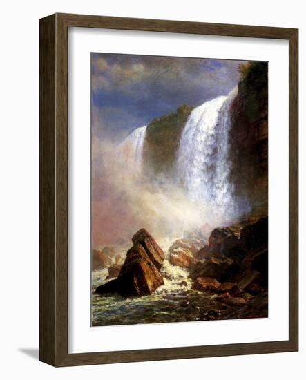 The Niagara Falls-Albert Bierstadt-Framed Giclee Print