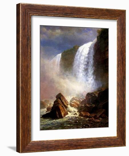 The Niagara Falls-Albert Bierstadt-Framed Giclee Print