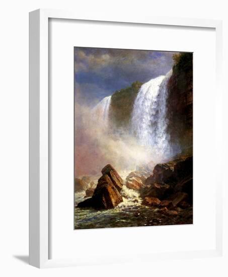 The Niagara Falls-Albert Bierstadt-Framed Giclee Print