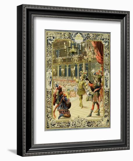 The Night Ballet, Louis XIV Dancing as Sun King-Maurice Leloir-Framed Art Print