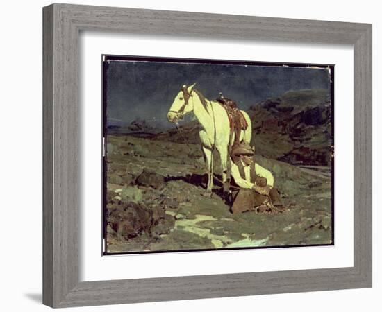 The Night Hawk, 1936-Frank Tenney Johnson-Framed Giclee Print