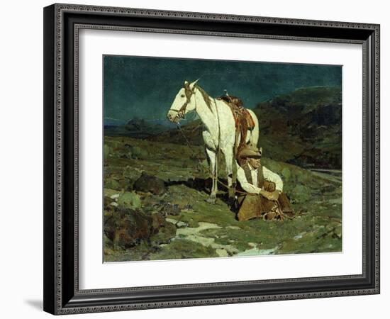 The Night Hawk-Frank Tenney Johnson-Framed Giclee Print