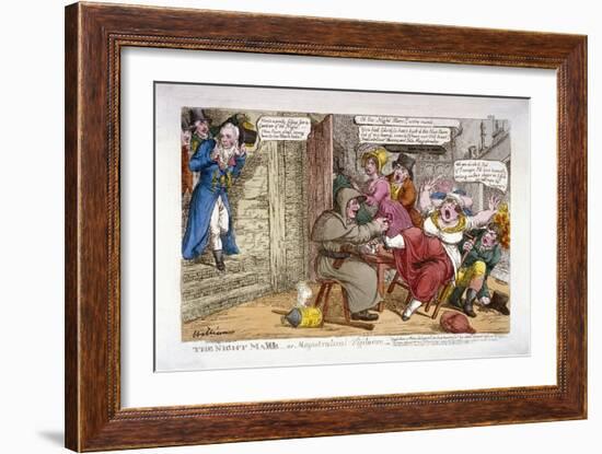 The Night Mayor - or Magistratical Vigilance, 1816-C Williams-Framed Giclee Print