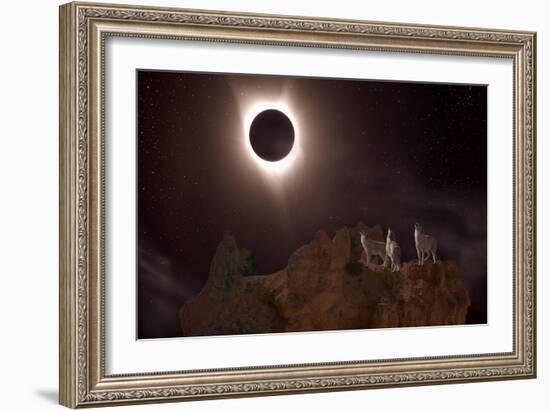 The Night of Day (Eclipse 2017)-Gordon Semmens-Framed Giclee Print