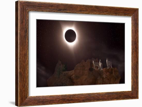 The Night of Day (Eclipse 2017)-Gordon Semmens-Framed Giclee Print