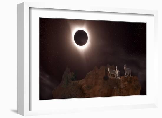 The Night of Day (Eclipse 2017)-Gordon Semmens-Framed Giclee Print