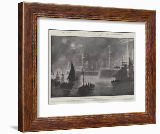 The Night of the Great Naval Review, the Illuminations-Fred T. Jane-Framed Giclee Print