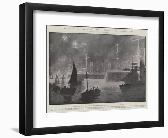 The Night of the Great Naval Review, the Illuminations-Fred T. Jane-Framed Giclee Print