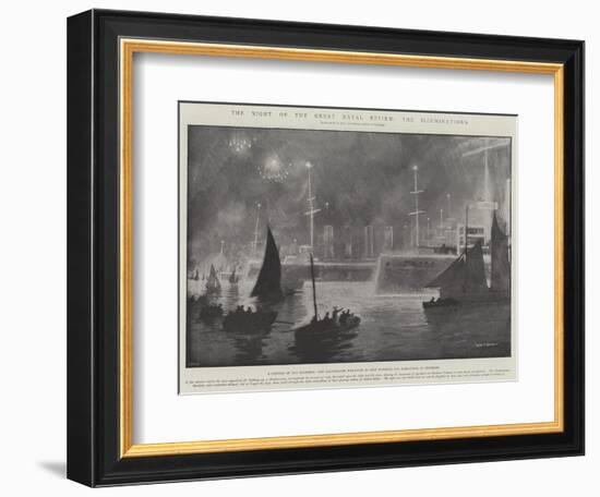 The Night of the Great Naval Review, the Illuminations-Fred T. Jane-Framed Giclee Print