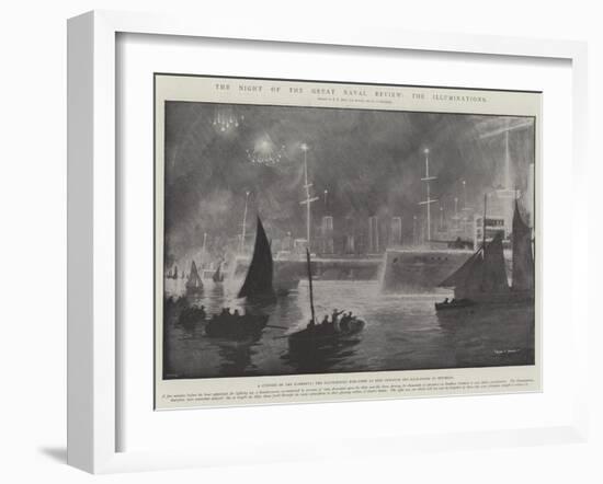 The Night of the Great Naval Review, the Illuminations-Fred T. Jane-Framed Giclee Print