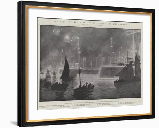 The Night of the Great Naval Review, the Illuminations-Fred T. Jane-Framed Giclee Print