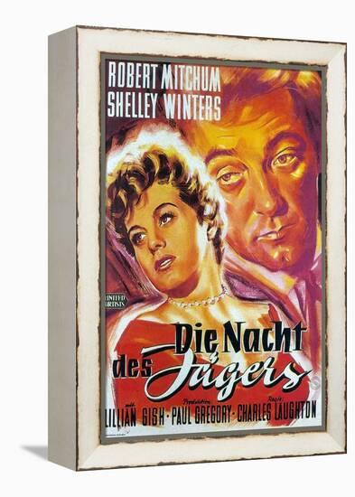 The Night of the Hunter, German Movie Poster, 1955-null-Framed Stretched Canvas