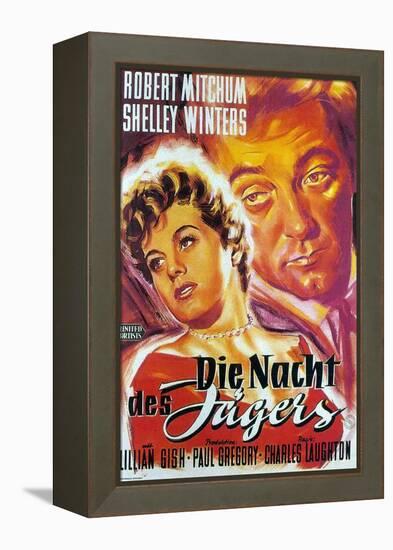 The Night of the Hunter, German Movie Poster, 1955-null-Framed Stretched Canvas