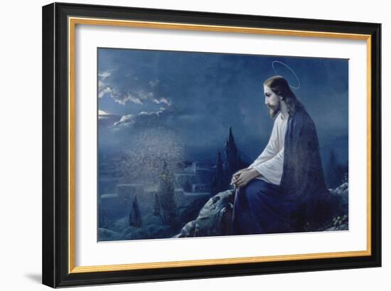 The Night on the Mount of Olives, about 1900-null-Framed Giclee Print