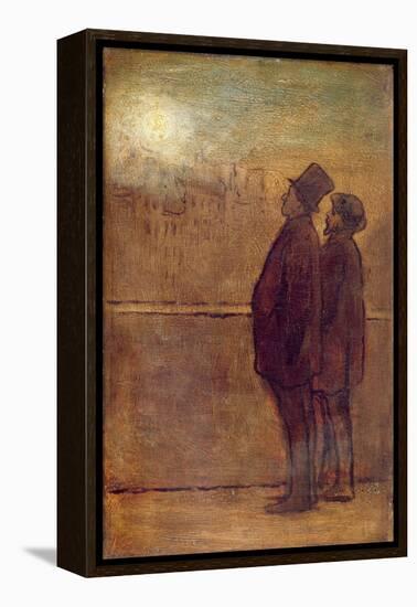 The Night Walkers (Oil on Board)-Honore Daumier-Framed Premier Image Canvas