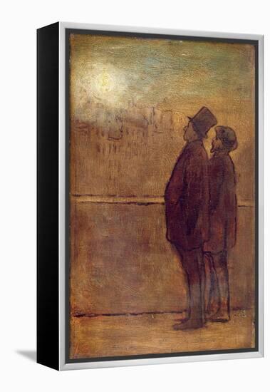 The Night Walkers (Oil on Board)-Honore Daumier-Framed Premier Image Canvas