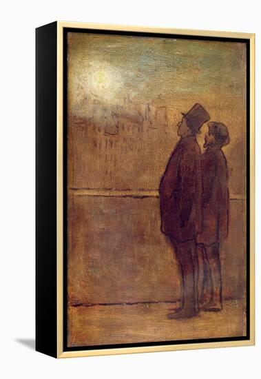 The Night Walkers (Oil on Board)-Honore Daumier-Framed Premier Image Canvas