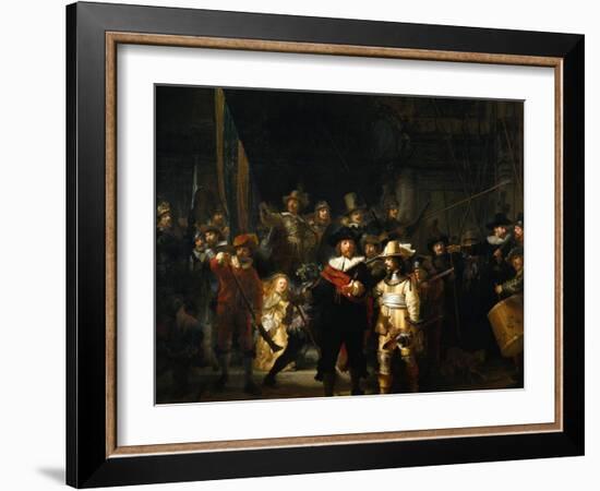 The Night Watch, 1642-Rembrandt van Rijn-Framed Premium Giclee Print