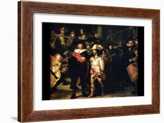 The Night Watch Detail-Rembrandt van Rijn-Framed Art Print